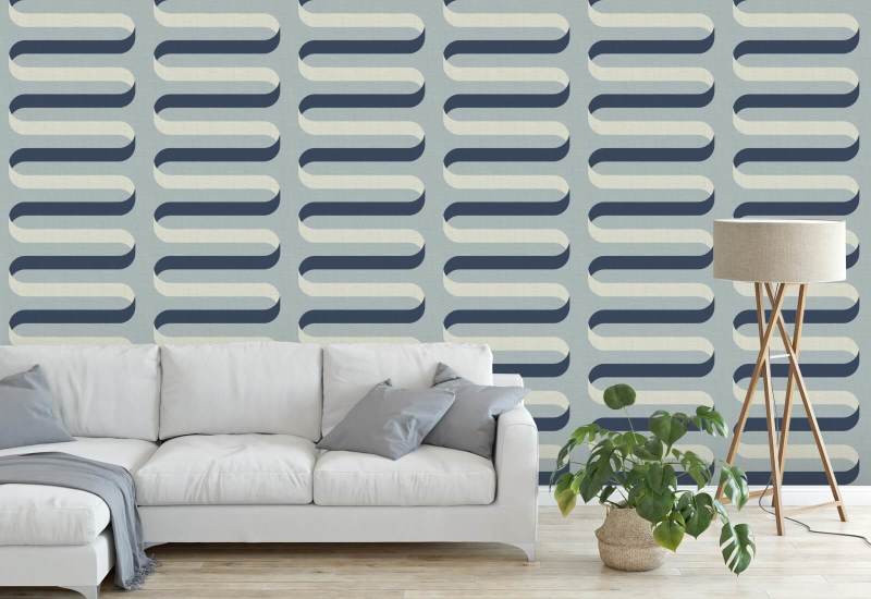 Cinta plegable Papel pintado de azules lacados