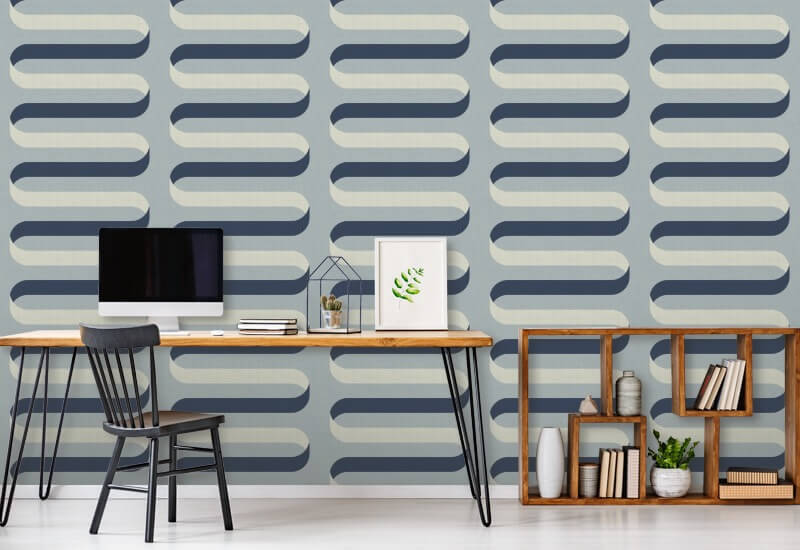 Nastro pieghevole Carta da parati Lacquered Blues