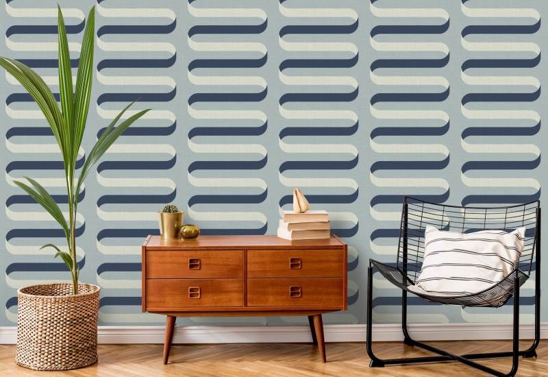 Ruban pliable Papier peint Laqué Blues