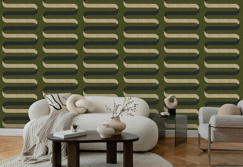 Ruban pliable Papier peint Olive