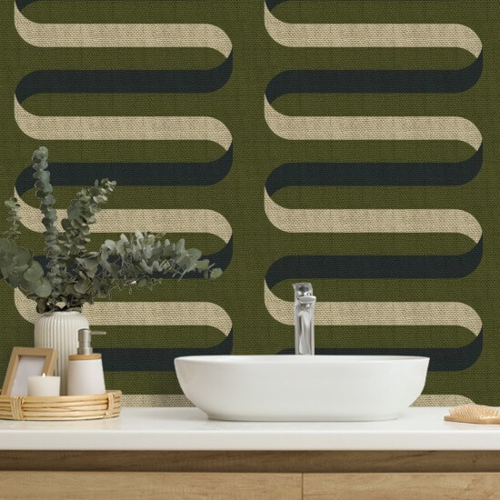 Nastro pieghevole Carta da parati verde oliva