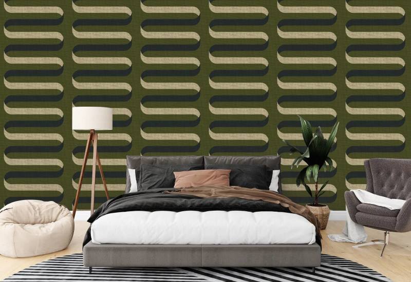 Ruban pliable Papier peint Olive