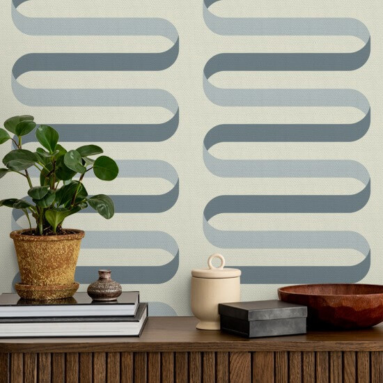 Sammenleggbart bånd Off White Blue Bakgrunn