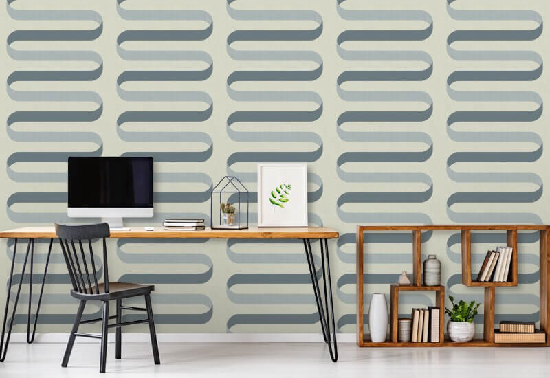 Sammenleggbart bånd Off White Blue Bakgrunn