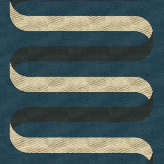 Folding Ribbon Peacock Blue Wallpaper