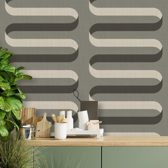 Fita dobrável Papel de parede Smoky Umber