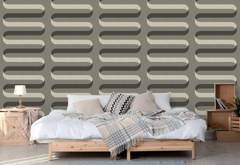 Fita dobrável Papel de parede Smoky Umber