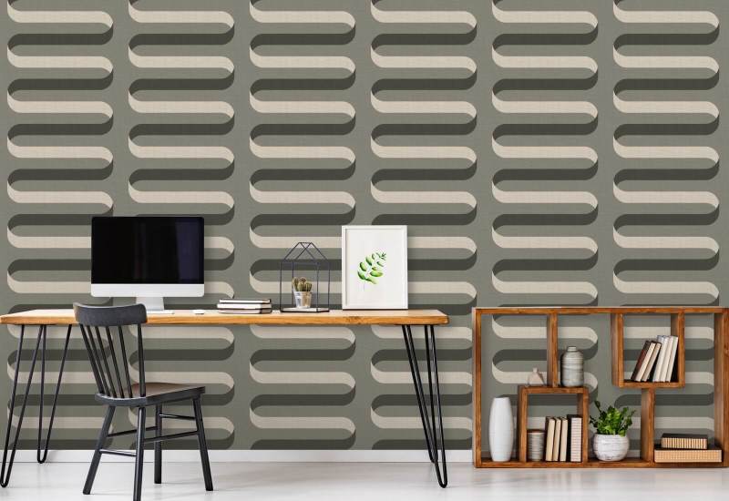 Fita dobrável Papel de parede Smoky Umber