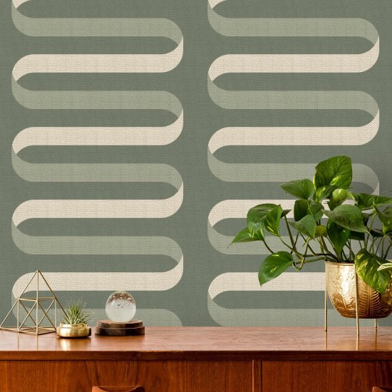 Ruban pliable Papier peint Thyme Green