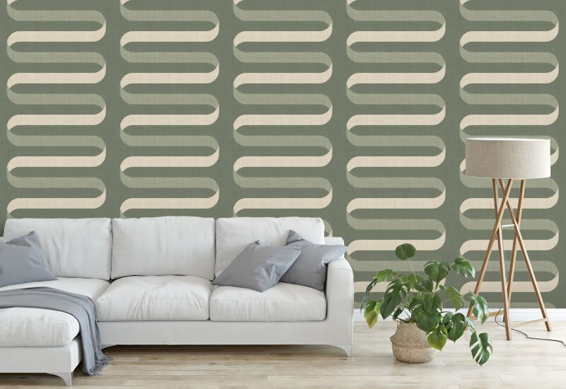 Ruban pliable Papier peint Thyme Green