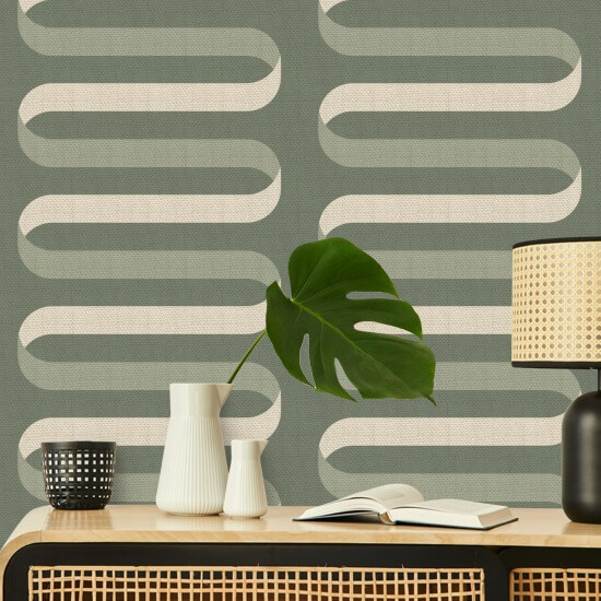 Ruban pliable Papier peint Thyme Green