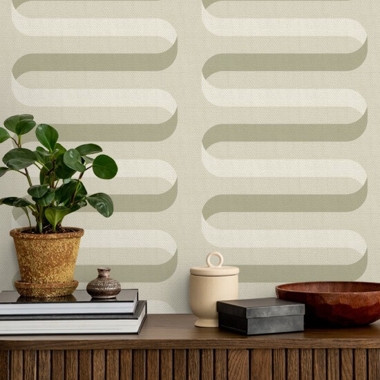 Folding Ribbon Tusk Wallpaper