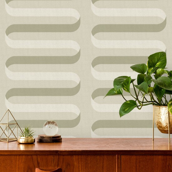 Folding Ribbon Tusk Wallpaper