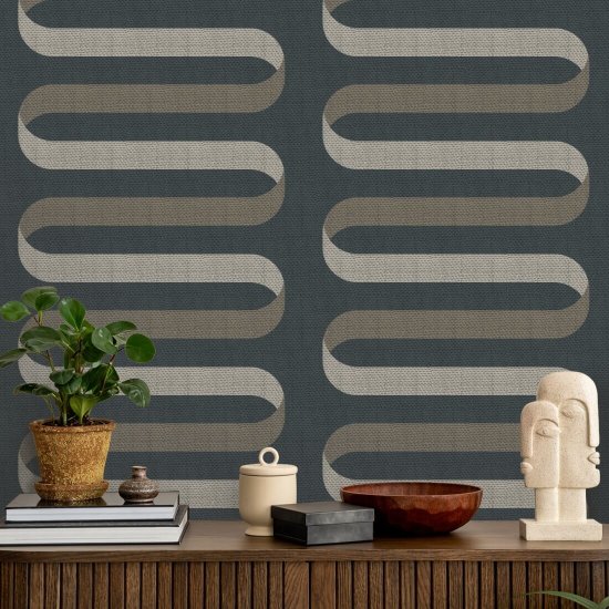 Folding Ribbon Volcanic Wallpaper