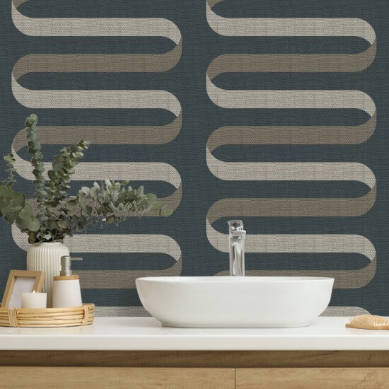 Folding Ribbon Volcanic Wallpaper