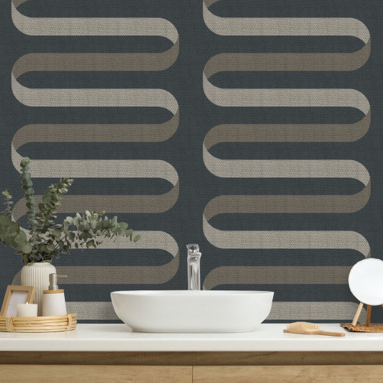 Folding Ribbon Volcanic Wallpaper