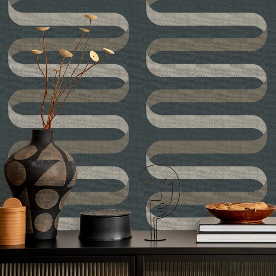 Folding Ribbon Volcanic Wallpaper