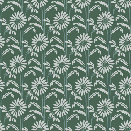 Skovblomst Forest Jade Floral Baggrund