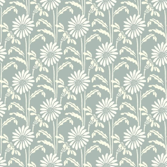 Woodland Bloom Powder Ash Floral Bakgrunn