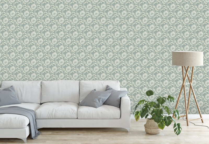 Woodland Bloom Powder Ash Floral Wallpaper