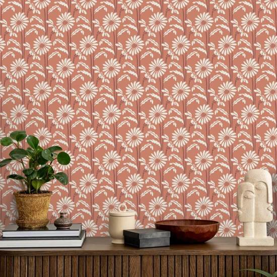 Woodland Bloom Pink Peppercorn Floral Wallpaper