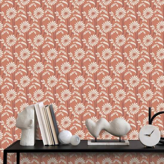 Woodland Bloom Pink Peppercorn Floral Wallpaper