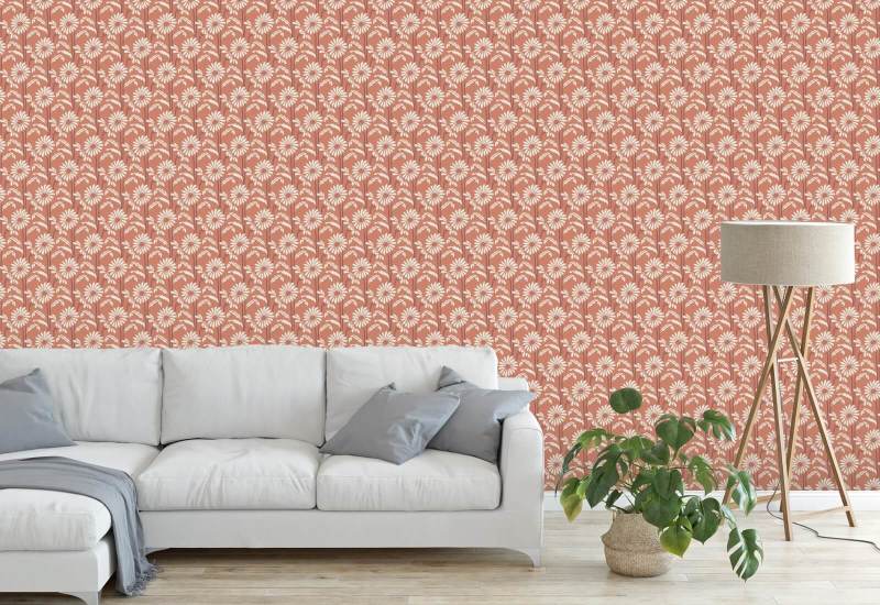Fioritura dei boschi Carta da parati floreale Pink Peppercorn