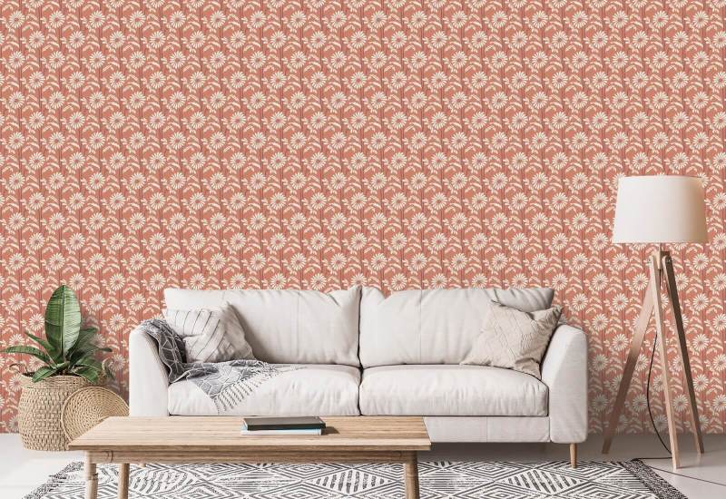 Woodland Bloom Pink Peppercorn Floral Wallpaper