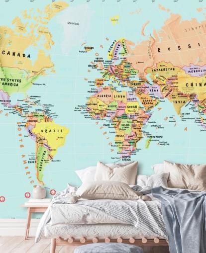 World Map of Countries Wallpaper