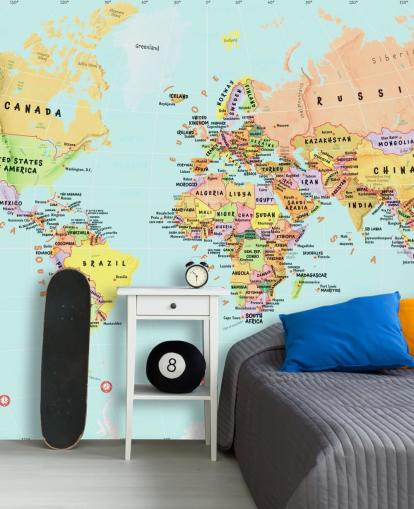 Papel de parede do mapa mundial dos países