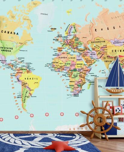 World Map of Countries Wallpaper