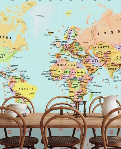 World Map of Countries Wallpaper