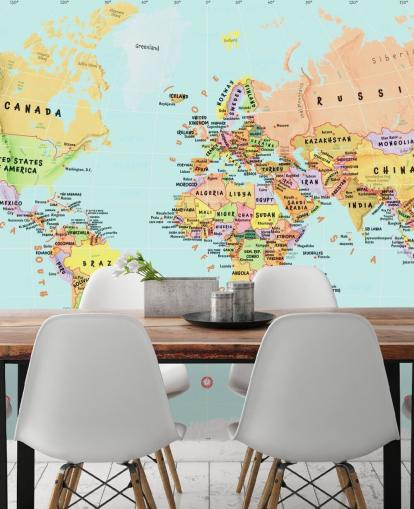 World Map of Countries Wallpaper