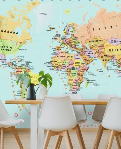 World Map of Countries Wallpaper