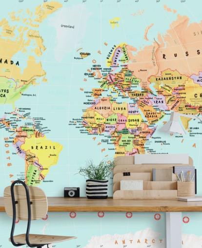 Papier peint Carte du monde des pays