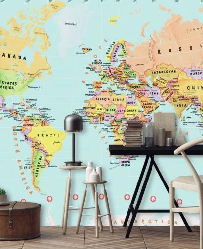 Fondo de pantalla del mapa mundial de países