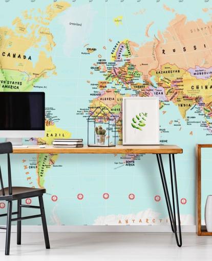 World Map of Countries Wallpaper