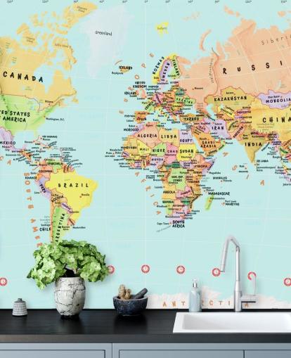 Papel de parede do mapa mundial dos países Papel de parede do mapa mundial dos países