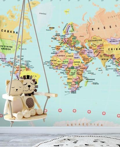 World Map of Countries Wallpaper