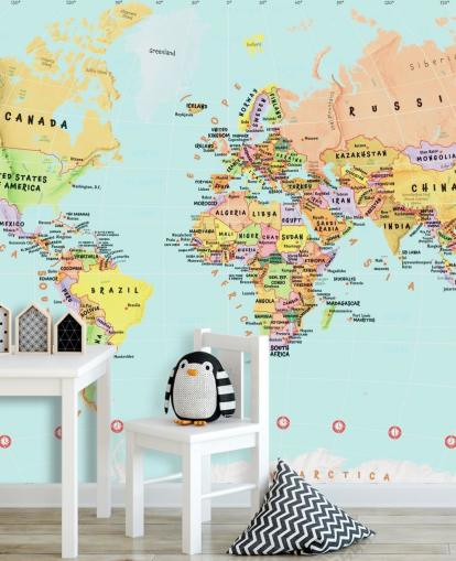 World Map of Countries Wallpaper