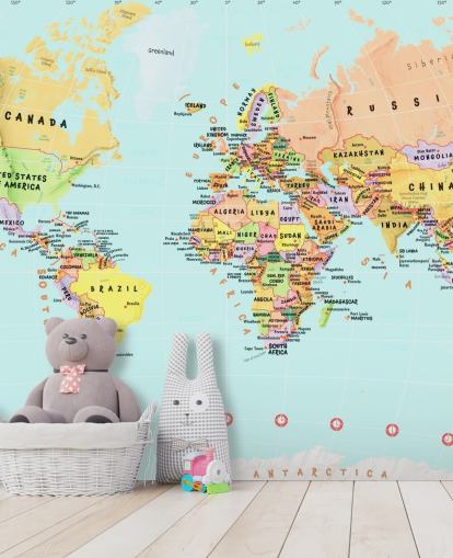 World Map of Countries Wallpaper