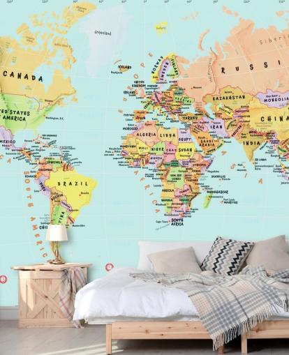 World Map of Countries Wallpaper