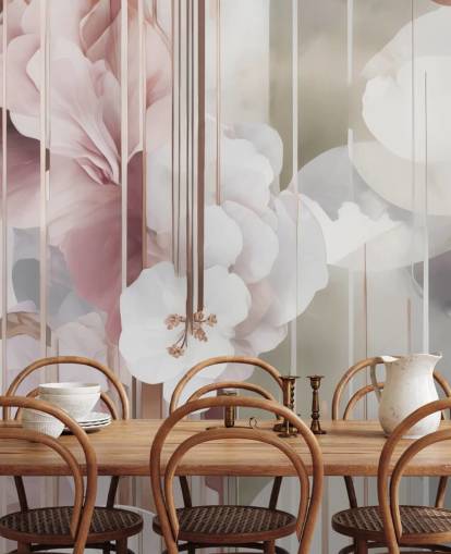 murale floreale rosa personalizzabile chiamato Architecture of Nature Pink di Marina Stupakova murale floreale rosa personalizzabile chiamato Architecture of Nature Pink di Marina Stupakova