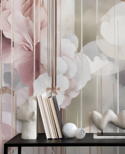 mural floral rosa personalizable llamado Architecture of Nature Pink de Marina Stupakova mural floral rosa personalizable llamado Architecture of Nature Pink de Marina Stupakova