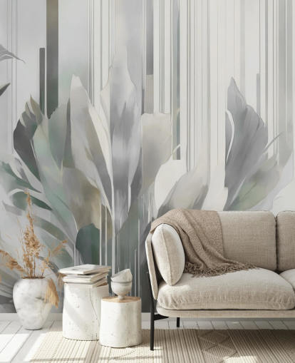 grå abstrakt blomstermaleri kaldet Poetry of Motion Grey af Marina Stupakova til gange og spisestuer grå abstrakt blomstermaleri kaldet Poetry of Motion Grey af Marina Stupakova til gange og spisestuer