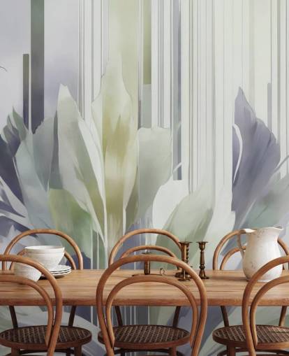 mural floral abstrato cinza e verde chamado Poetry of Motion Slate and Sage de Marina Stupakova mural floral abstrato cinza e verde chamado Poetry of Motion Slate and Sage de Marina Stupakova