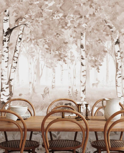 Braunes anpassbares Wald-Wandbild für Kinder namens Bear King Brown Panorama von Kikki Belle