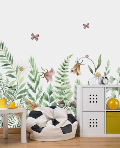 anpassad älvmålning för barn som heter Fairy Garden Panorama av Kikki Belle för barnens sovrum och lekrum