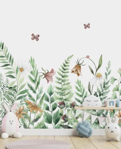 custom kids fairy mural called Fairy Garden Panorama by Kikki Belle for children's bedrooms and playrooms custom kids fairy mural called Fairy Garden Panorama by Kikki Belle for children's bedrooms and playrooms