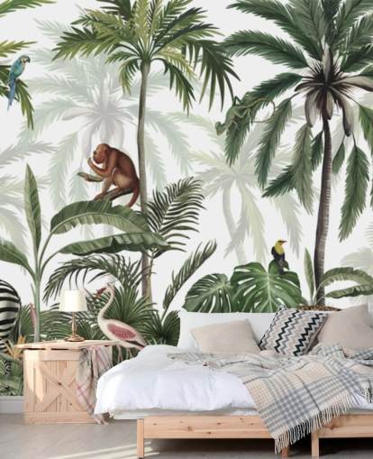 tilpassbart jungel barnehage veggmaleri kalt Jungle Jive Panorama av Kikki Belle for barnehager og lekerom tilpassbart jungel barnehage veggmaleri kalt Jungle Jive Panorama av Kikki Belle for barnehager og lekerom